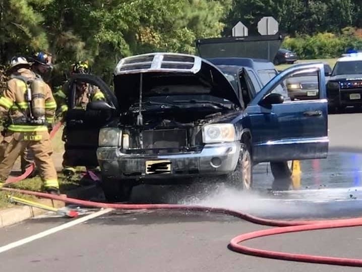 A vehicle fire was extinguished Monday in Barnegat.