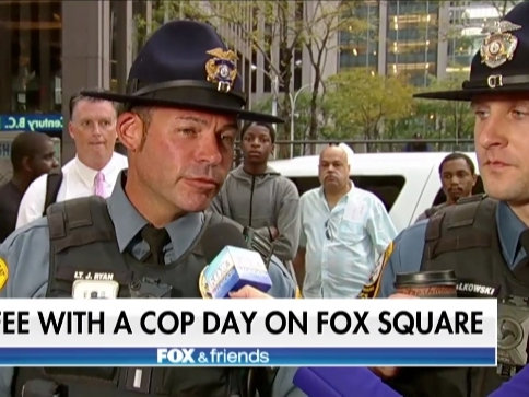 Barnegat police appeared on "Fox & Friends" for National Coffee with a Cop Day.
