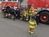 Jacob Monahan, a boy battling health issues, became an honorary Ocean Gate firefighter on Saturday.