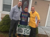 Berkeley Township Elementary School Principal Daniel Prima and Assistant Principal Kevin Waldron visit a sixth-grade student's home to recognize him for his kindness.