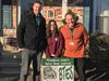 Berkeley Township Elementary School Principal Daniel Prima and Assistant Principal Kevin Waldron visit a sixth-grade student's home to recognize her for her kindness.