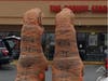 Two people in dinosaur costumes visited ShopRite in Lacey. They stayed a safe distance from everyone as New Jersey deals with the novel coronavirus.