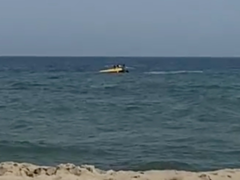 A banner plane crashed in the ocean off Surf City on Long Beach Island. 