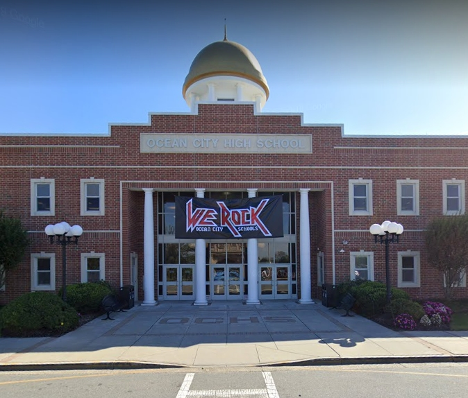 A photo in The Standard showed a lack of social distancing at Ocean City High School.