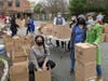 Members of the Chabad Jewish Center of Basking Ridge delivered 600 boxes of food last month to families in need.