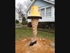 Steven Fleisch of Chatham carved a tree stump into the leg lamp from the movie "A Christmas Story."