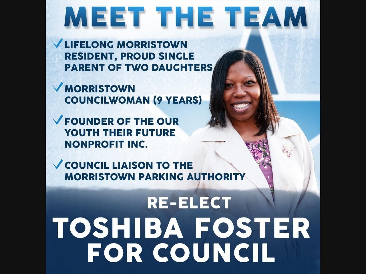 Toshiba Foster is running for Morristown Town Council.