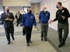 Scott DiGiralomo, right, led a tour Monday of the Morris County's reopened testing facility. With him were Sheriff James Gannon, Commissioner Director Tayfun Selen and Commissioner John Krickus. Pictured behind Director Selen is Steve Ackerman.