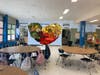 The photo depicts the design of a mural coming to the Sussex Avenue School in Morristown.