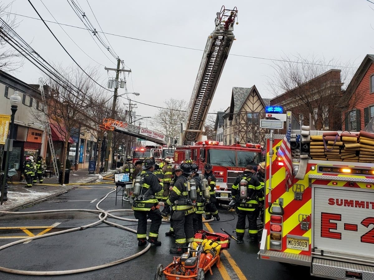 A deep fryer caught fire Wednesday in a blaze that destroyed the Chatham Sandwich Shop, police said.