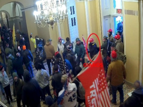 Michael Gianos, of Marlton, was caught on surveillance breaching the U.S. Capitol on Jan. 6, 2021, as rioters hoped to overturn the 2020 Presidential Election in Donald Trump's favor.