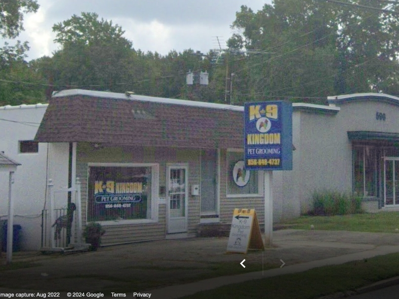 The owner of a Gloucester County pet-grooming business was charged after police say they investigated a dog's death and found drugs in the facility.