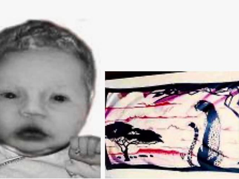 A reconstruction of Baby Jane Doe's face, and the towel police said she was wrapped inside of when her body was discovered inside a South Jersey dumpster in 1986.