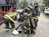 Ardmore firefighters responded to a gas leak Friday at Suburban Square.