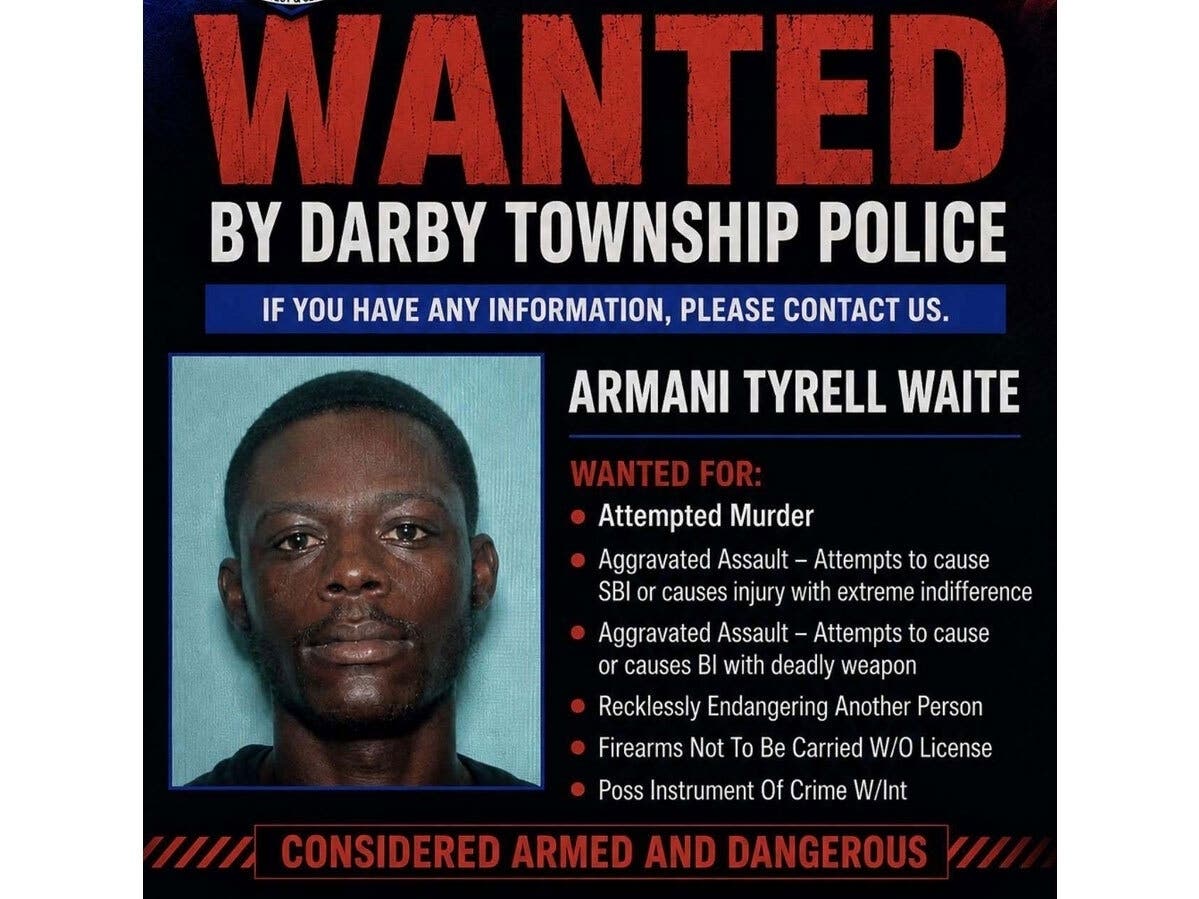 Armani Tyrell Waite, 21, of Clifton Heights, fired a gun during an altercation with another customer Friday night at Walmart in Glenolden, according to Darby Township Police.