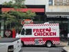 People for the Ethical Treatment of Animals (PETA) parked a food truck in front of Raising Cane's in Philadelphia to hand out free vegan chicken and lure people away from the restaurant.