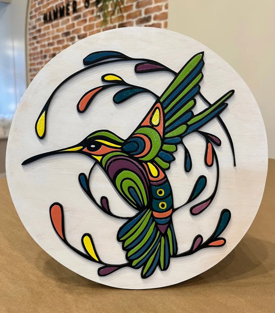 3D Liquid Glass Art on Wood