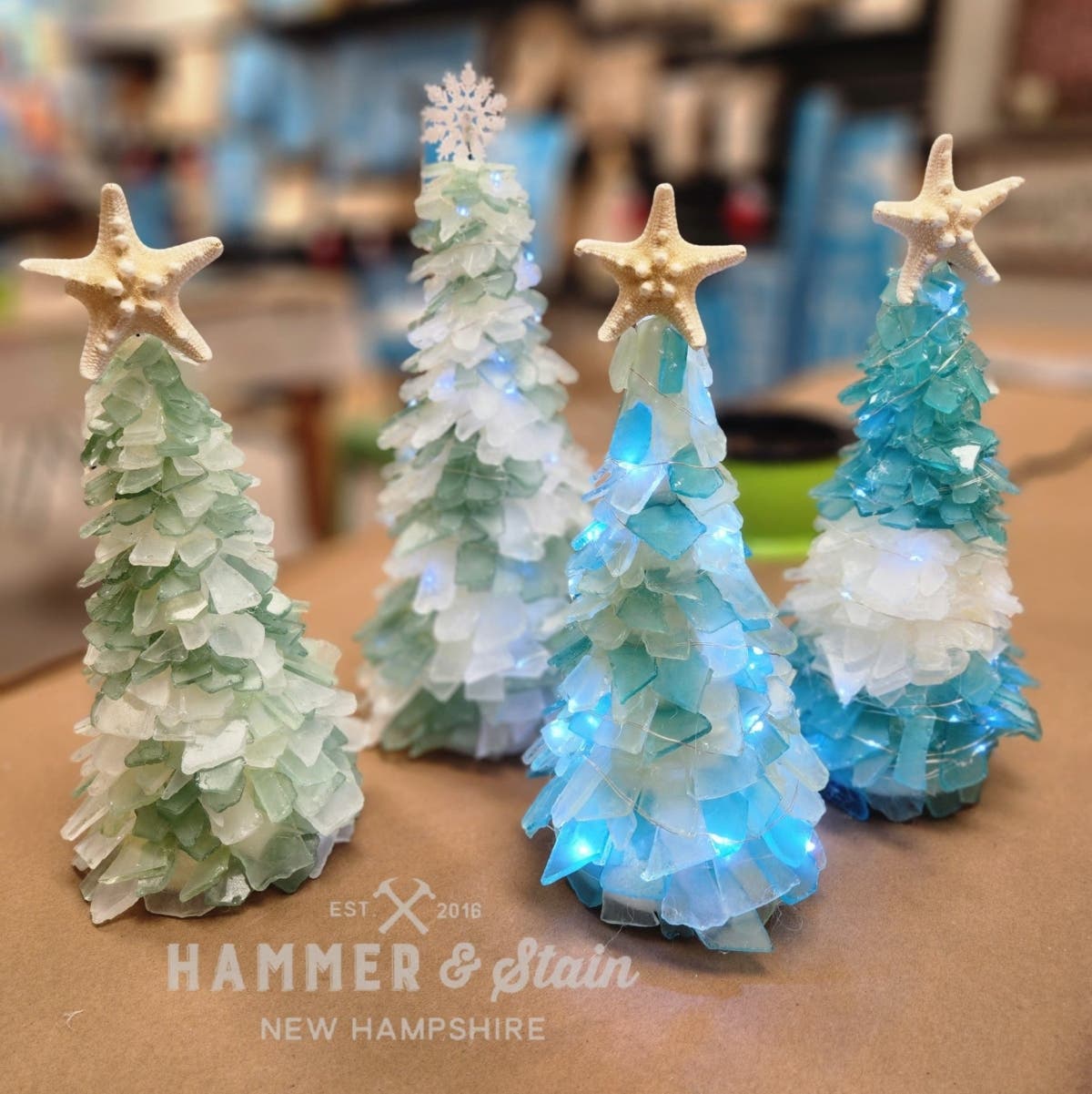Tumbled Sea Glass Holiday Tree