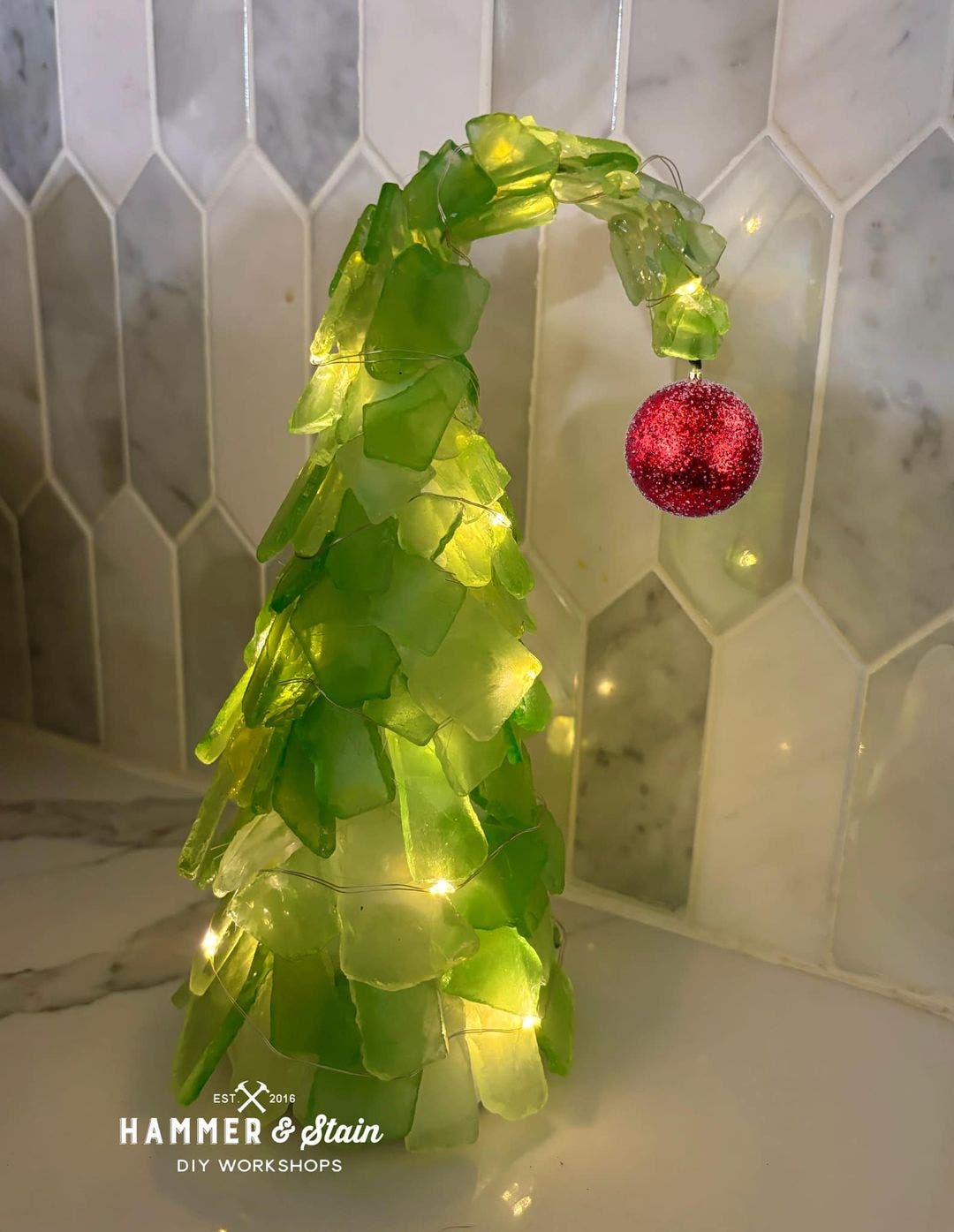 Tumbled Sea Glass Holiday Tree