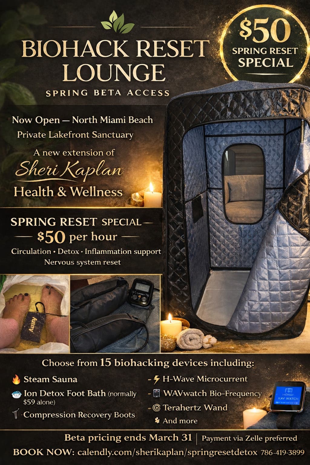 Mar 18 | BIOHACK RESET LOUNGE Spring Reboot with 15 Devices | Aventura ...