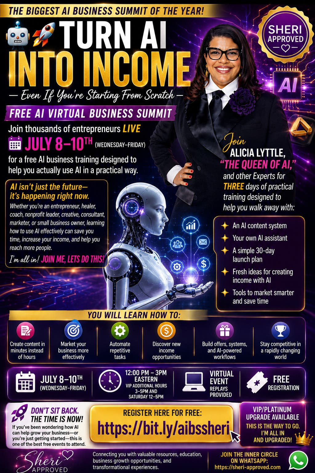 Turn AI Into Income — Even If You’re Starting From Scratch- FREE AI VIRTUAL BUSINESS SUMMIT