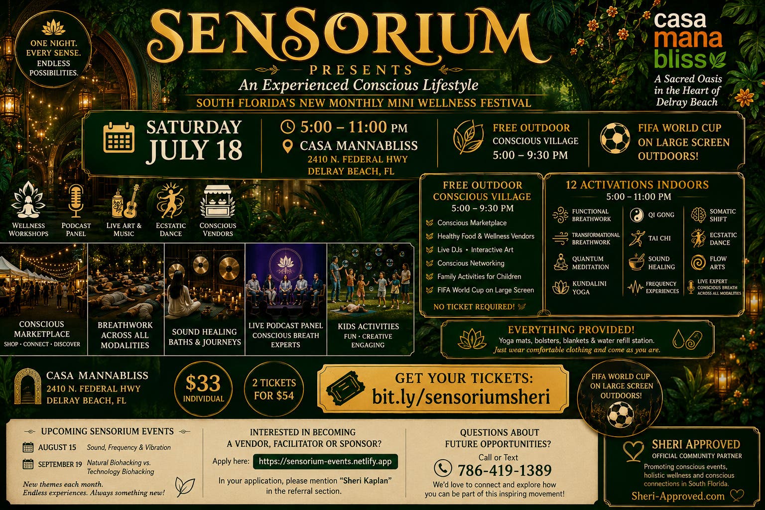Sensorium South Florida's New Monthly Mini Multisensory Wellness Festival
