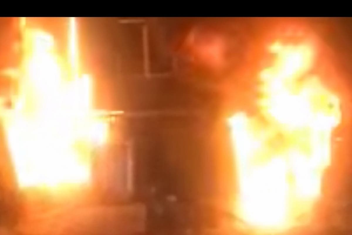 A Johnston firefighter's Glocester home burned down Wednesday night. 