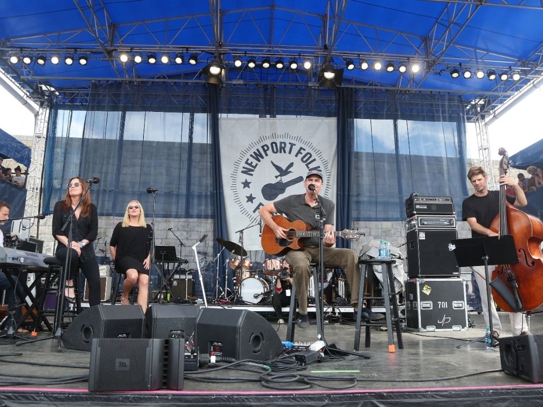 James Taylor performs at a previous Newport Folk Festival. This year's event runs from July 26 to 28. 