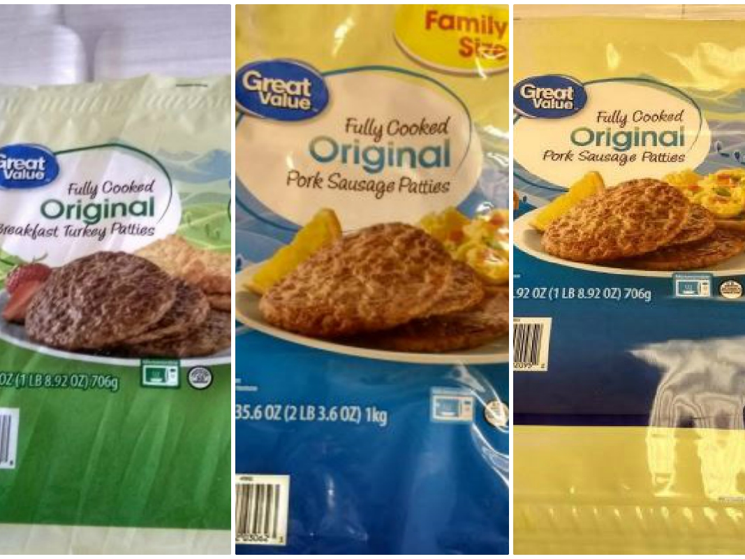 Premade Great Value sausage patties have been recalled due to possible contamination with salmonella. 
