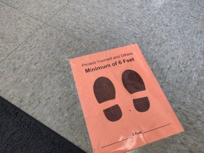 Under the executive order from Gov. Gina Raimondo, stores can only have 20 percent of their fire code limit of customers at one time. 