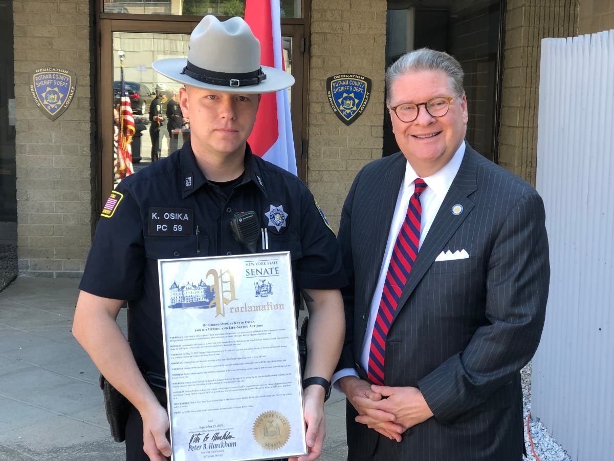 Deputy Kevin Osika and Senator Pete Harckham