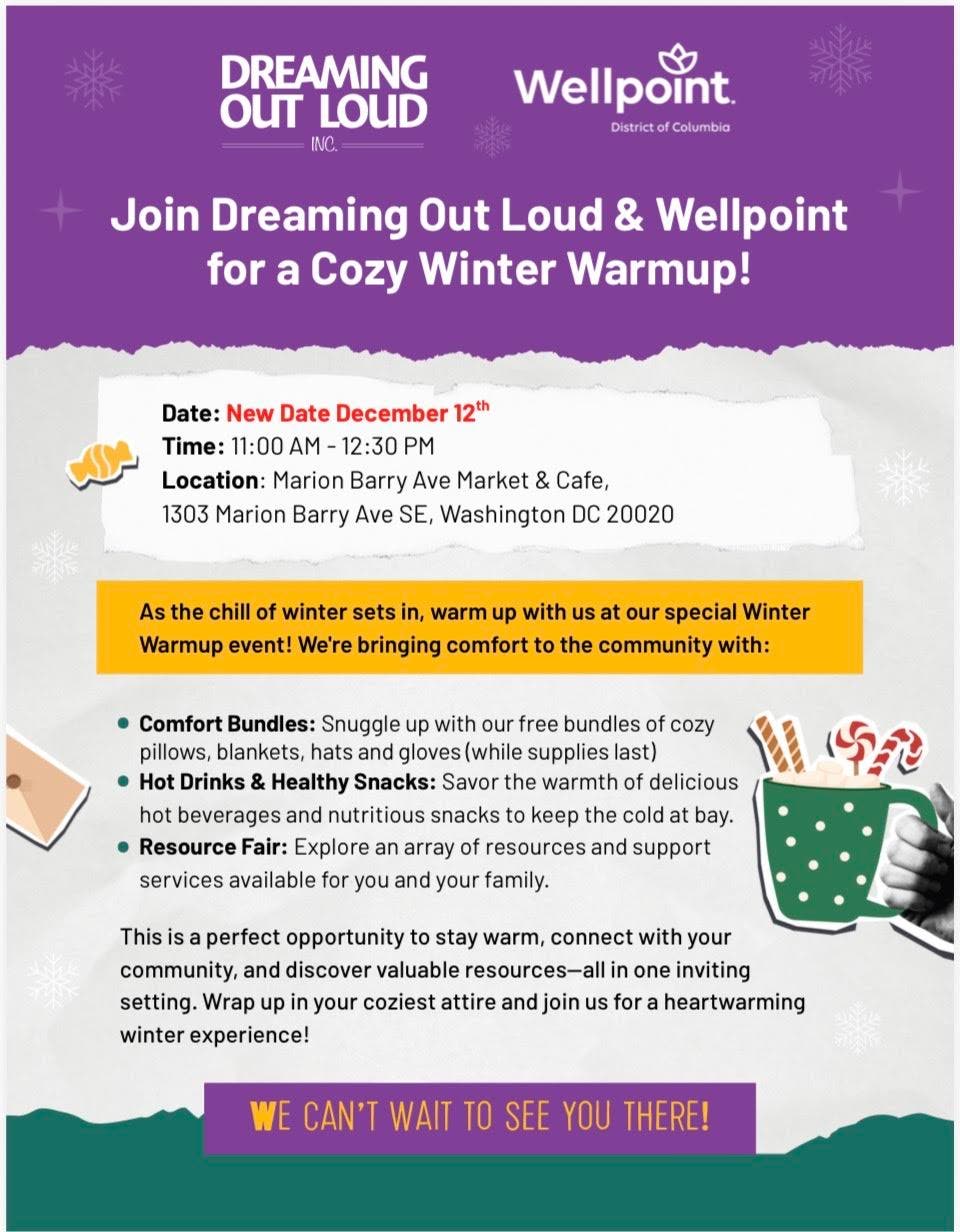  Wellpoint DC Joins Dreaming Out Loud to Host Community Winter Warmup Event
