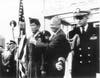 President Dwight Eisenhower presents the Medal of Honor to Hiroshi Miyamura October 27, 1953.