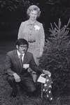 Miyamura with New Mexico First Lady Alice King in 1974 to dedicate the New Mexico area in The Medal of Honor Grove.