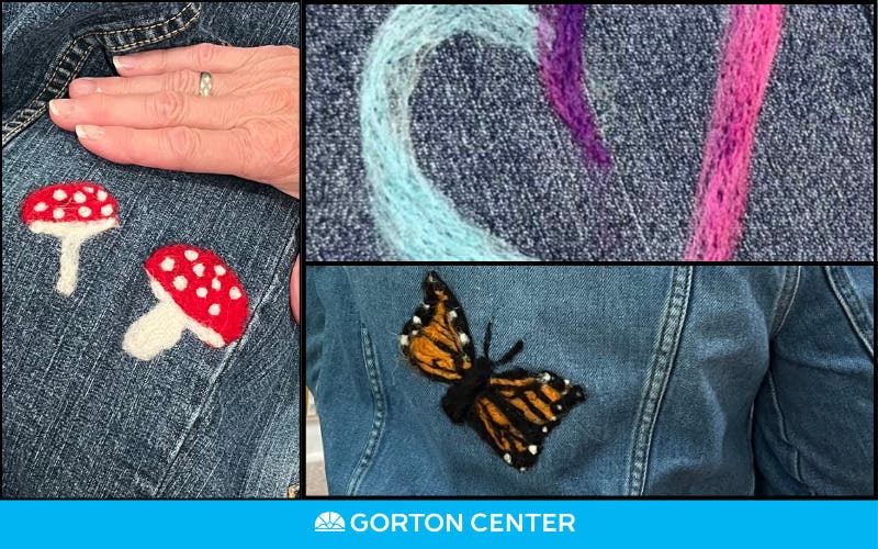 Needle Felting: Design on Denim
