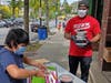 Staff member Ryan Cassemere makes sure families get the food they need during the 3 months food was distributed by the LIFE Center to residents affected by New York State PAUSE. Area restaurants, funded by community donations, fueled the distribution.
