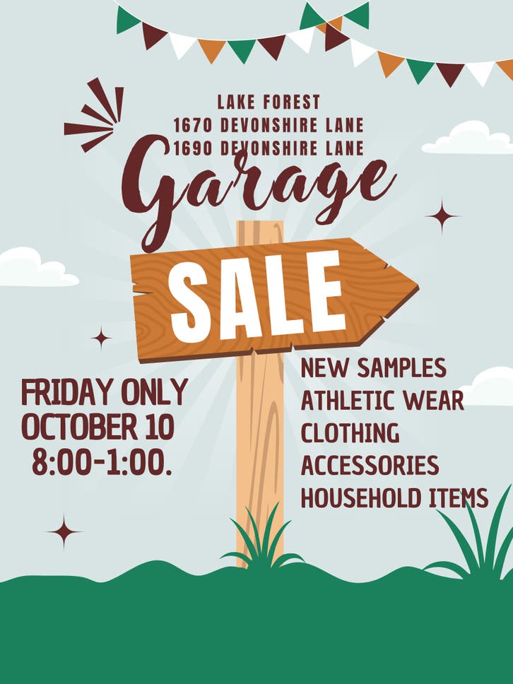 Oct 10 | Garage Sale | Lake Forest, IL Patch