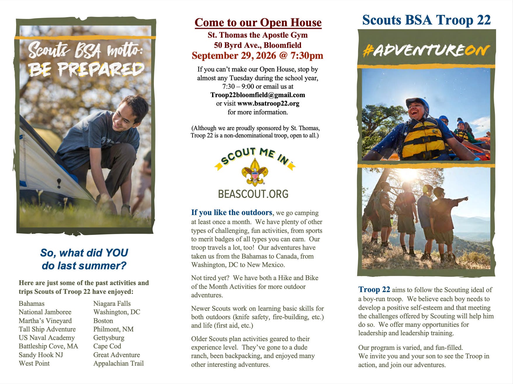 Scout Troop 22 Open House