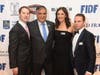 FIDF Tri-State Young Leadership Chairman and National Board Member Douglas Bunim; FIDF National Director and CEO Maj. Gen. (Res.) Meir Klifi-Amir; FIDF Tri-State YL Director Cara Chernin; FIDF Tri-State Young Leadership Treasurer Brian Mermelshtein.