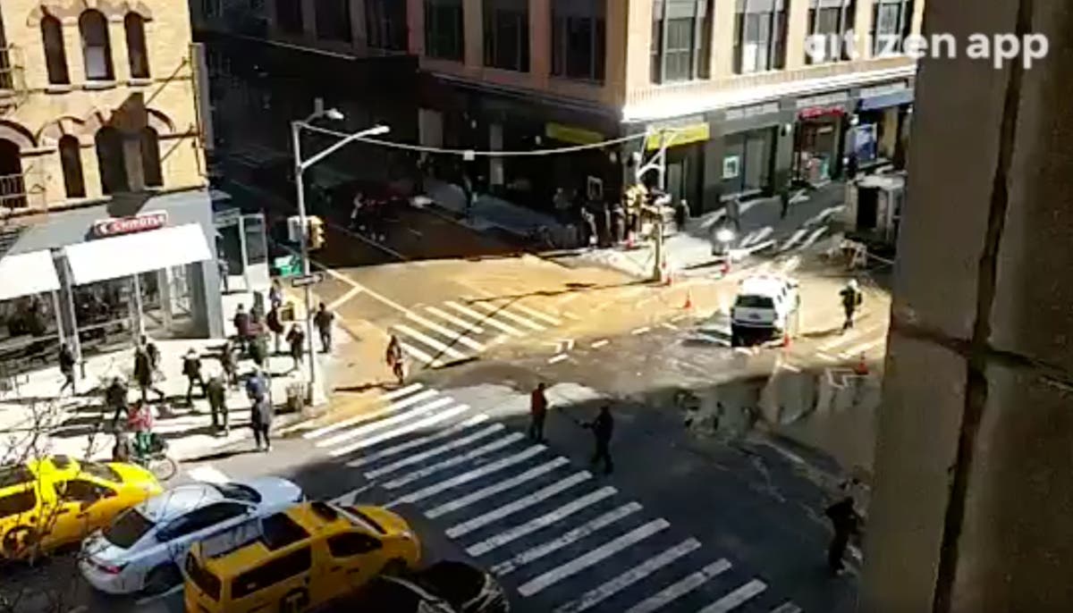 A water main busted in Chelsea Tuesday afternoon, FDNY said.