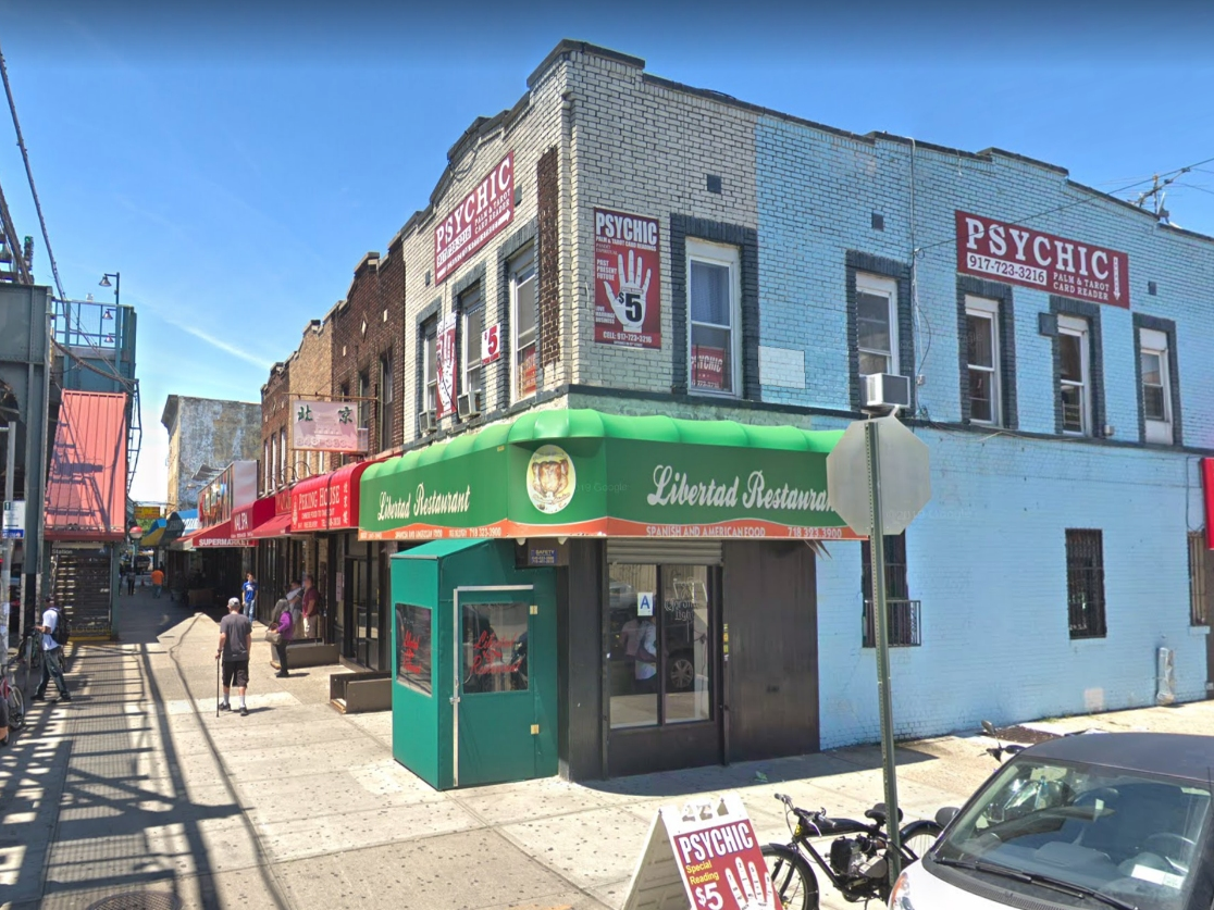 A fire broke out at the building where Libertad Restaurant is located, the FDNY said.
