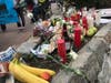 A memorial set up at Kimlau Square.