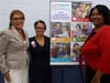  Carmen Colon (VP of Bridgeport YMCAs),   Maritza Bond (City of Bridgeport's Director of Health and Social Services), Carolyn Vermont, (City of Bridgeport's Community Liaison) discuss Bridgeport Basics
