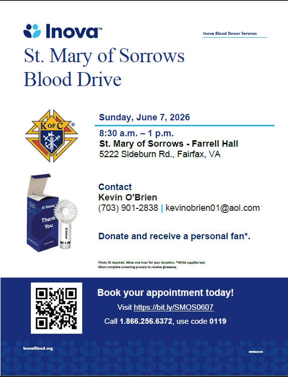 St. Mary of Sorrows Blood Drive