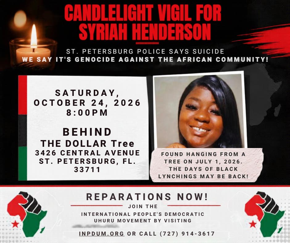 Syriah Henderson Candlelight Vigil And Moment of Silence for Tyron Lewis 