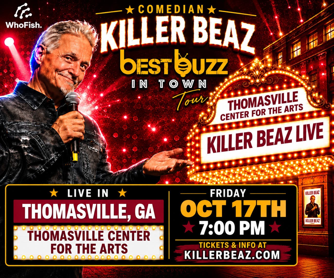 Comedian Killer Beaz LIVE at Thomasville Center for the Arts