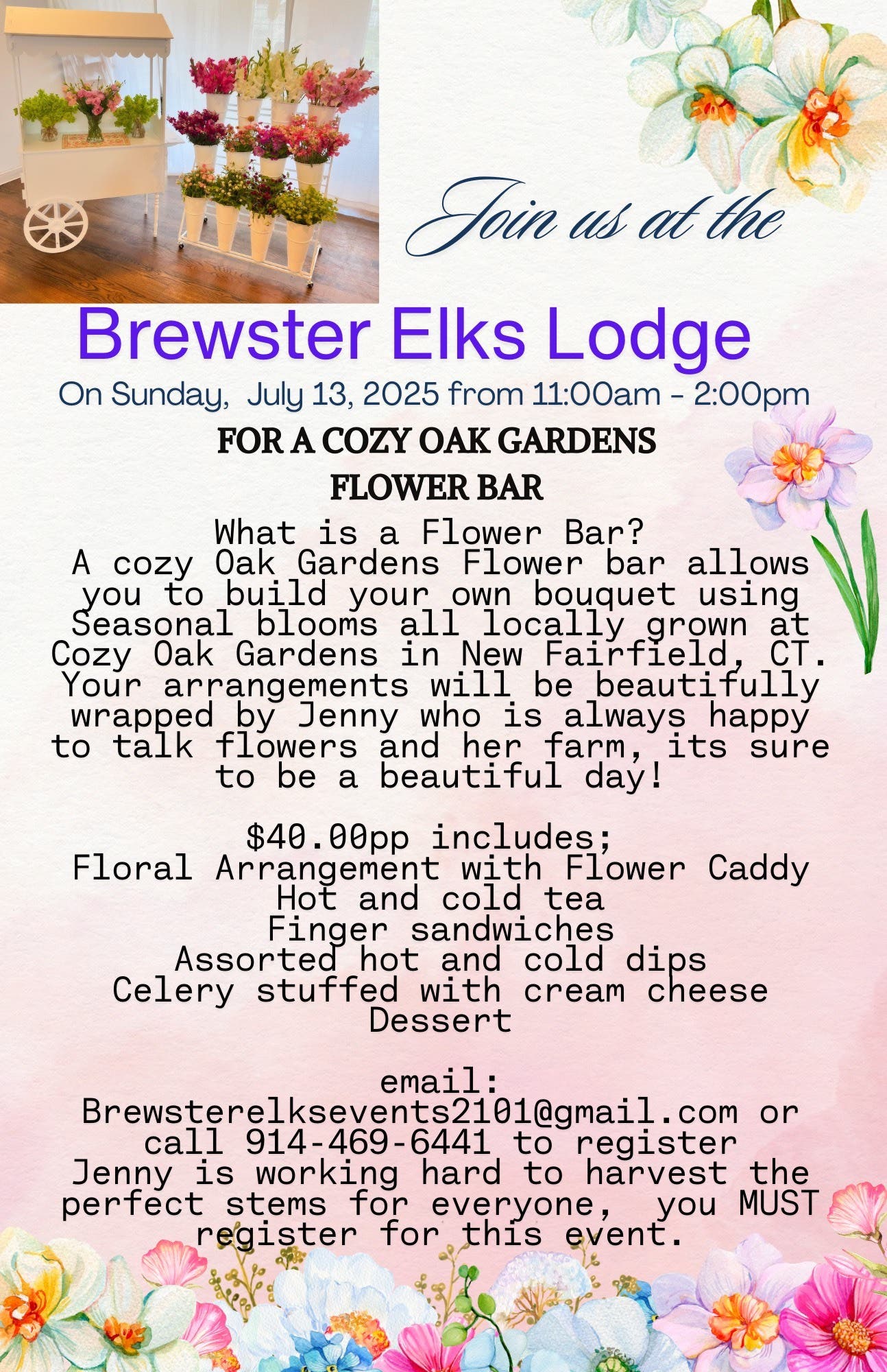 Brewster Elks Flower Cart 