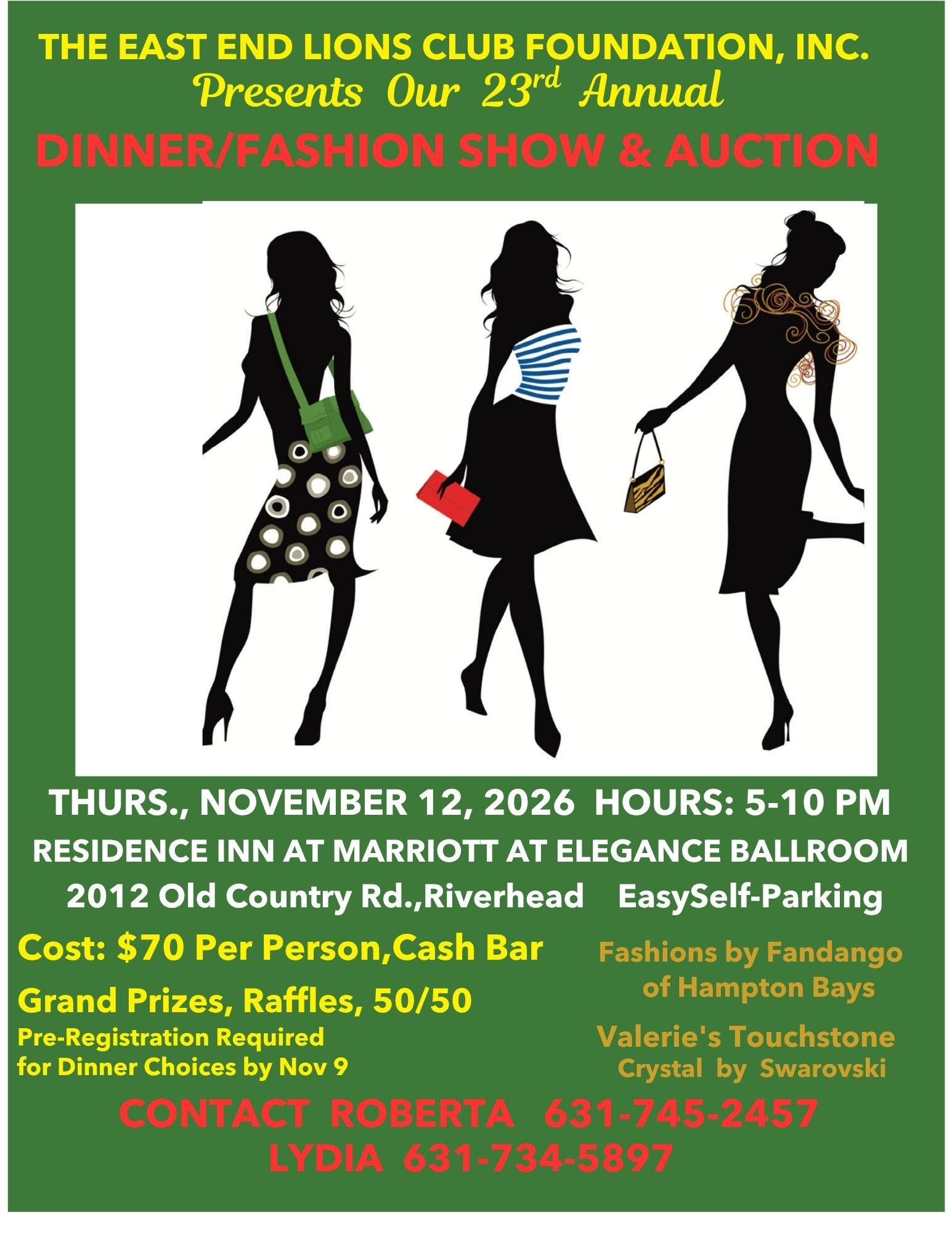 23rd Annual Fashion Show sponsored by East End Lions Club Foundation, Inc.