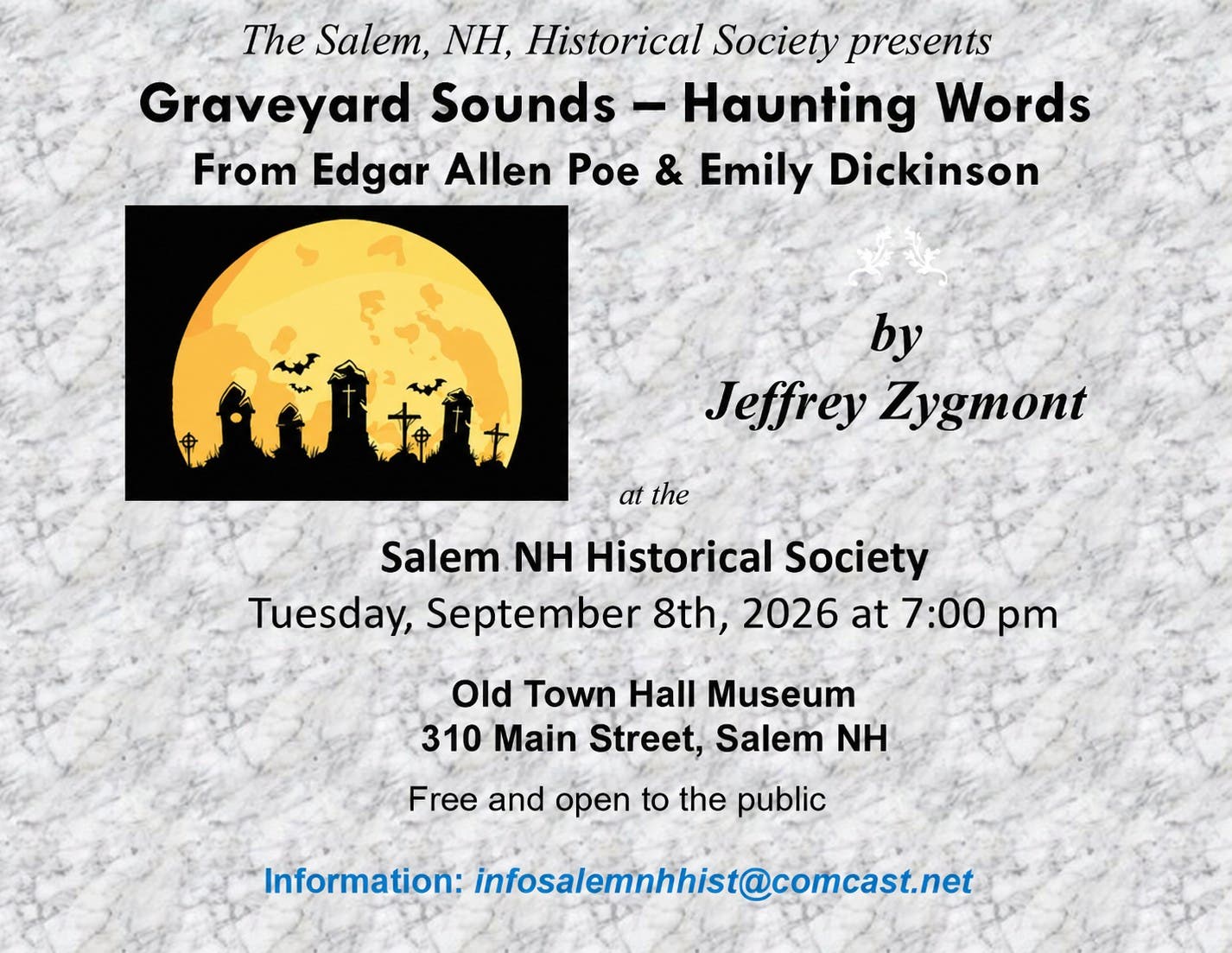Graveyard Sounds – Haunting Words From Edgar Allen Poe & Emily Dickinson