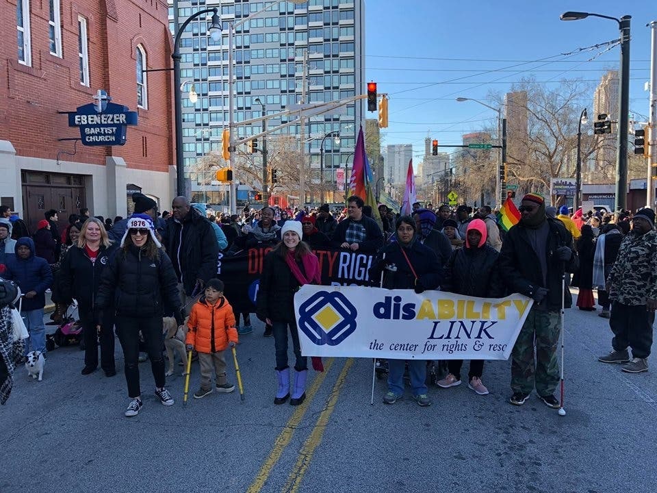 disABILITY LINK consumers, staff and advocates participate annually in the MLK parade in Atlanta. 